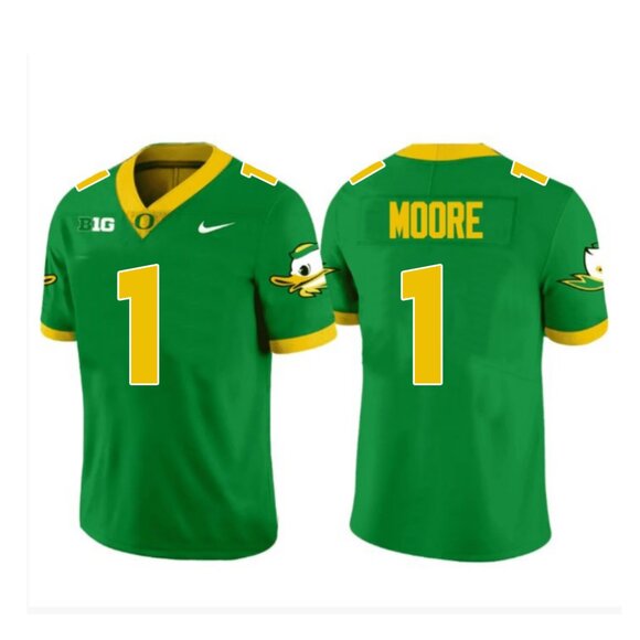 Mens YouthsKids Dakorien Moore Green Vapor Stitched Jersey